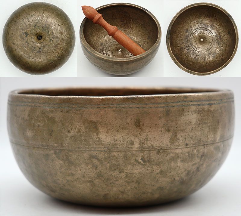 Rare Antique Remuna-Lingam Singing Bowl – G#4 & Self-Amplifying & Penetrating D6