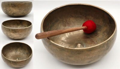 Exquisite Rare 18th Century Antique Lingam Singing Bowl - G#3 & D6
