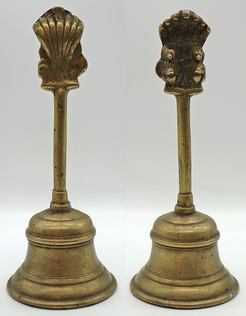 Superb Antique Bronze Temple Bell Featuring Garuda & Hanuman