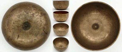 Rare Antique Lingam Singing Bowl - Perfect Pitch G#3 - Long Inscription