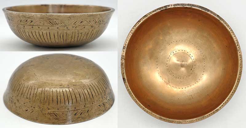 Exquisite Small Antique Manipuri Singing Bowl - E4 & Bb5