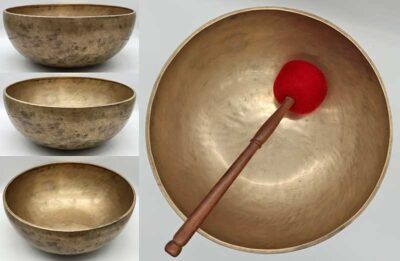 Huge Multi-Harmonic 13 ¼” Jambati Singing Bowl – P.P. E2/F2 Cusp & Long Sustain