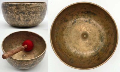 Fabulous Rare 18th Century 8” Lingam Singing Bowl - Inscription