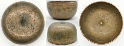 Rare C4 Antique Remuna-Lingam Singing Bowl - Inscription